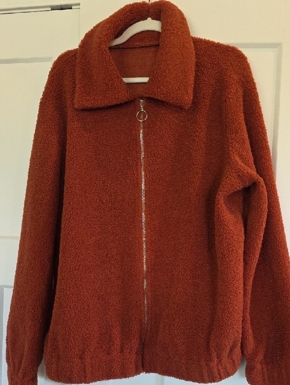 SHEIN Plush Sherpa Crewneck Sweaters in Rust, Peach & Teal - Picture 4 of 12